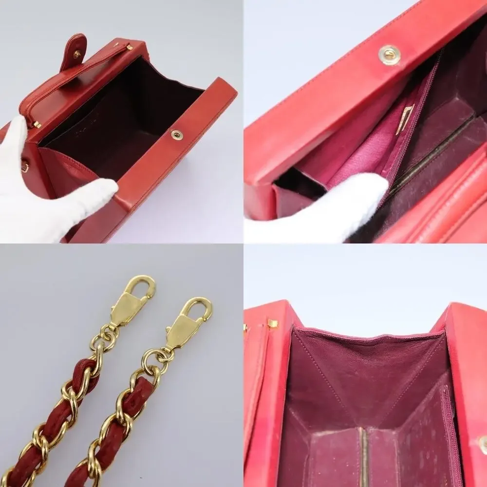 Chanel Matelasse Lambskin Handbag Red
